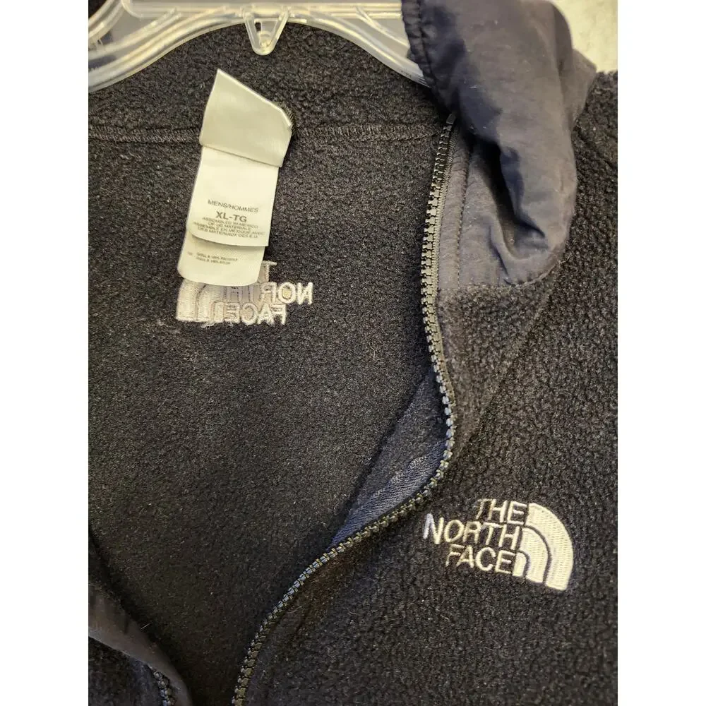 The North Face Fleece Jacket Men's XL Black Full Zip‎ Outdoor Hiking Pockets